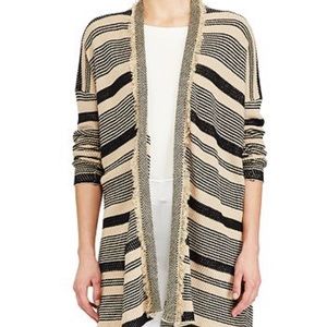Lauren RALPH LAUREN Open Front Stripe Cardigan
